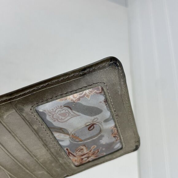 HOBO Intl Taupe Tan Leather Euro Slide Wallet Card Stacker ID Case Holder Pouch - Picture 8 of 8
